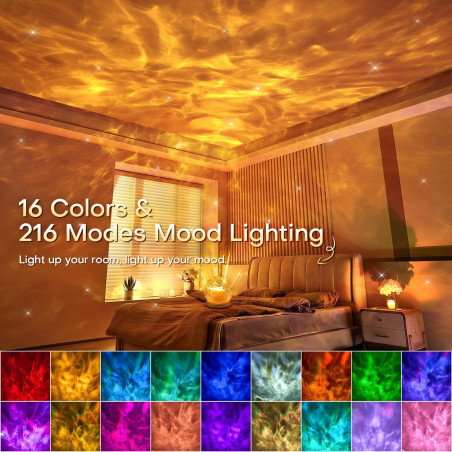 Mubarek 3-in-1 Ambient Lamp: 216 Modes, Remote & Mood Lighting Gift