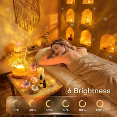 Mubarek 3-in-1 Ambient Light: Sunset, Ocean & Northern Lights Projector with 216 Modes & Remote - Bedroom Decor Gift