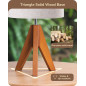 EDISHINE Tripod Table Lamp, 14.2 Small Bedside Lamp with Beige Linen Shade & Light Brown Wood Base, E26 Socket EDISHINE Tripod Table Lamp, 14.2 Small Bedside Lamp with Beige Linen Shade & Light Brown Wood Base, E26 Socket