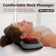 VIKTOR JURGEN Shiatsu Back Massager with Heat – Deep Tissue Electric Kneading 3D Massage Pillow for Pain Relief
