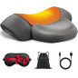 Upalled Cordless Heated Neck Massager Pillow, 3-in-1 Rechargeable Deep Tissue Pain Relief & Cervical Traction, Grey