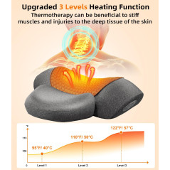 Upalled Cordless Heated Neck Massager Pillow - 3-in-1 Pain Relief Device
