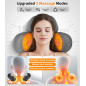 Upalled Cordless Heated Neck Massager Pillow, 3-in-1 Rechargeable Deep Tissue Pain Relief & Cervical Traction, Grey