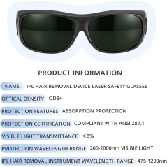 IPL Laser Safety Glasses 200-2000nm Protective Goggles for Hair Removal
