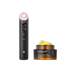 medicube K-Viral Duo: Age-R Booster Pro & 6-in-1 Glow Device with Deep Vitamin C Golden Capsule Moisturizer
