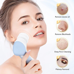 COSLUS 7-in-1 Silicone Facial Cleansing Brush | Waterproof Exfoliating Spa