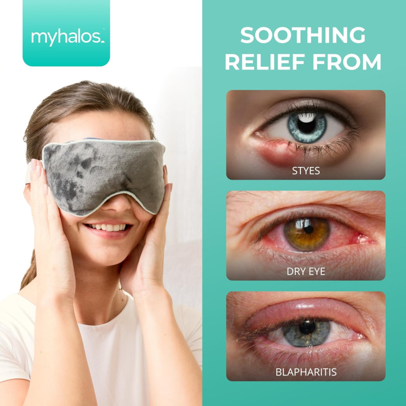 MyHalos® Heated Eye Mask for Dry Eyes & Stye Relief - FSA/HSA Eligible