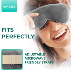 MyHalos® Heated Eye Mask for Dry Eyes - Steam Warm Compress for Styes, Chalazion, Blepharitis & MGD - FSA/HSA Eligible