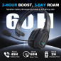 Bluetooth Single Ear Headset for Truck Drivers with AI Noise Canceling Mic, USB Dongle, 45H Talk Time