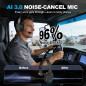 Bluetooth Single Ear Headset for Truck Drivers with AI Noise Canceling Mic, USB Dongle, 45H Talk Time