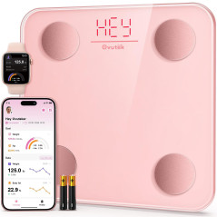 Ovutek Smart Digital Body Weight & Fat Scale with BMI App - Pink, 400lb
