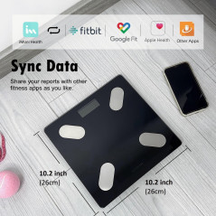 NUTRI FIT Smart Body Weight & Composition Scale with Bluetooth, BMI, Body Fat, Muscle Mass Monitor