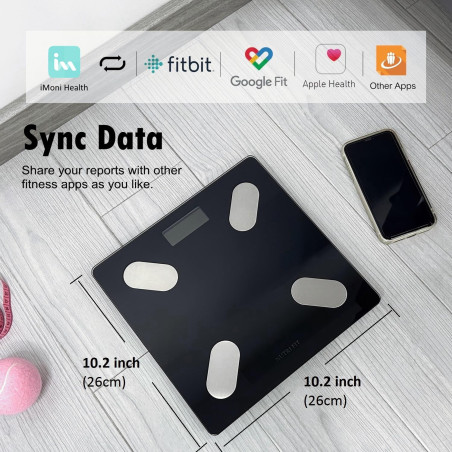 NUTRI FIT Smart Body Weight & Composition Scale with Bluetooth, BMI, Body Fat, Muscle Mass Monitor
