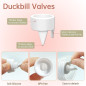 PumpMom-us Wide Mouth Duckbill Valves & Connector for Spectra S1 S2 9+, Medela & Lansinoh Compatible PumpMom-us Wide Mouth Duckbill Valves & Connector for Spectra S1 S2 9+, Medela & Lansinoh Compatible