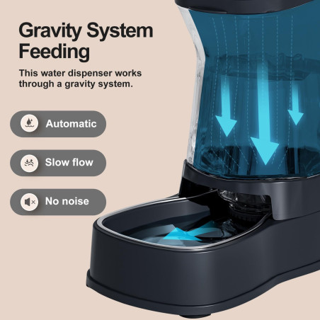 Gardner Pet Automatic Gravity Water Dispenser - 1 Gallon BPA-Free Bowl