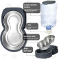 Automatic Cat & Dog Feeder with 2 Stainless Steel 1-Gallon Bowls - Gravity Food & Water Dispenser for Small to Medium Pe Automatic Cat & Dog Feeder with 2 Stainless Steel 1-Gallon Bowls - Gravity Food & Water Dispenser for Small to Medium Pe