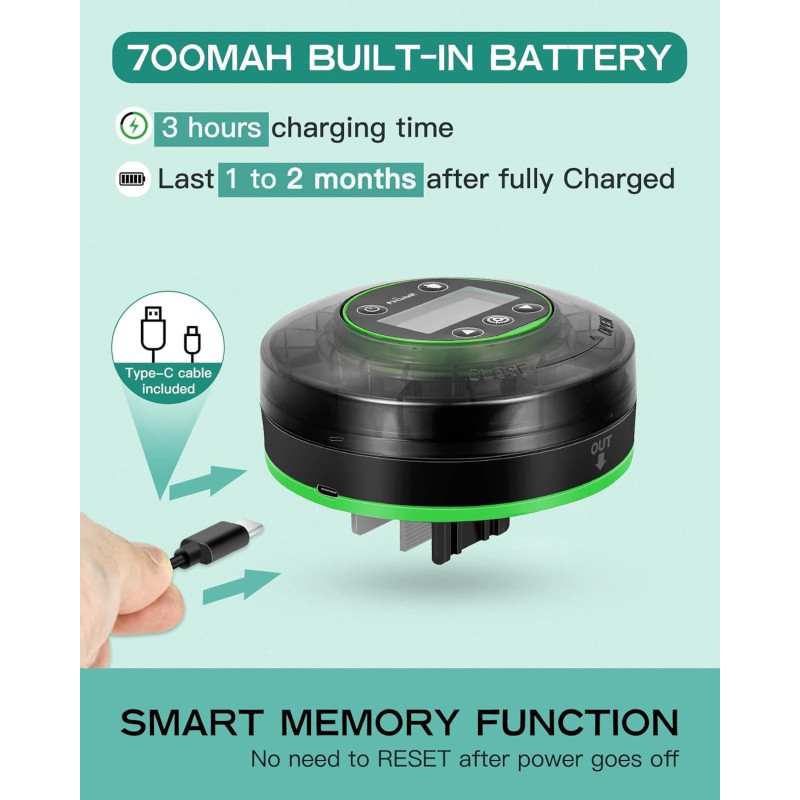 Automatic Fish Feeder for Aquarium - USB Rechargeable, Timer & LCD