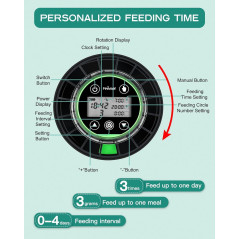 Automatic Fish Feeder for Aquarium - USB Rechargeable, Moisture-Proof, Timer with LCD Display for Betta