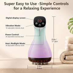4-in-1 Lymphatic Drainage Massager & Anti-Cellulite Tool with Heat, Light, Vibration & Microcurrent Therapy