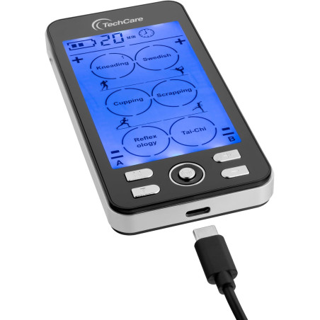 TENS Unit Muscle Stimulator with 24 Modes, 20 Intensities, Rechargeable EMS Massager & 10 Electrode Pads