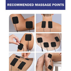 Nursal TENS Unit Replacement Pads - 20 Packs, Latex-Free Electrodes