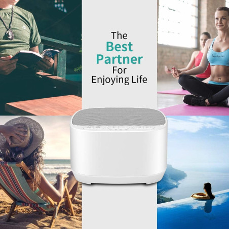 Magicteam Sleep Sound White Noise Machine with 40 Soothing Sounds, Memory, 32 Volume Levels, AC/USB Powered