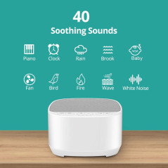 Magicteam Sleep Sound Machine – 40 Soothing Sounds, 32 Volume Levels