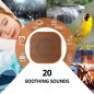 White Noise Machine Plug-in with 20 Non-Looping Natural Sounds, Memory Function, Sleep Timer, Wood Grain 2025