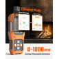 TOPTES CT-580 Portable Rechargeable Carbon Monoxide Detector with Vibration, Visual & Audible Alarms, TFT Display