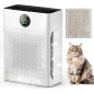 MOOKA Air Purifier for Large Rooms up to 2200 sq.ft, Washable Filter, PM2.5 Sensor, White - PR1