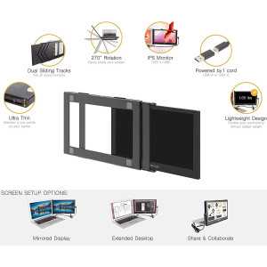SideTrak Slide: Portable Laptop Monitor for Dual Screen Productivity - Work From Anywhere!