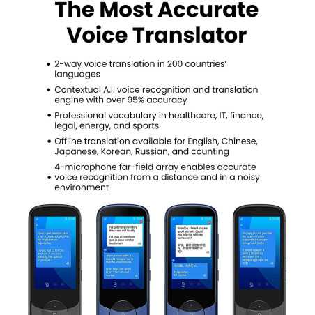 Jarvisen Translator: Real-Time Language Translation Device with 2-Year Global Data