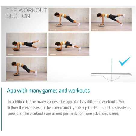 Plankpad: Interactive Core Trainer - Make Planking Fun & Effective! Balance Board with Fitness App
