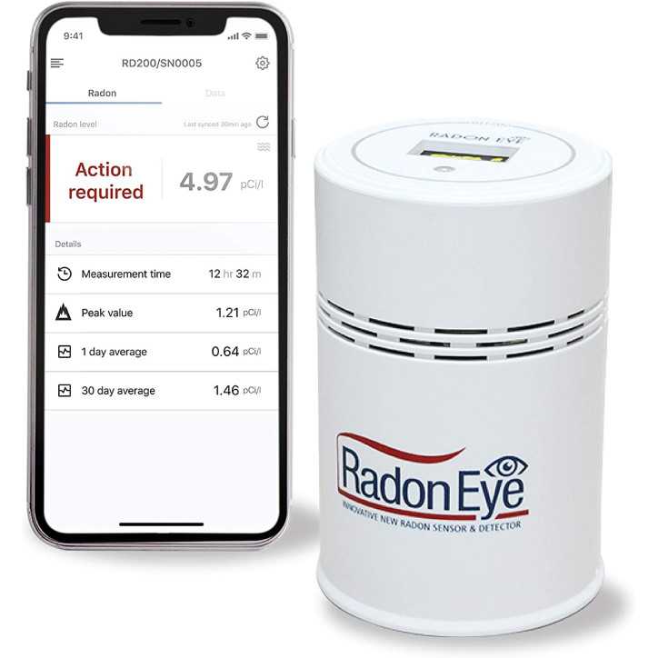 Ecosense RD200: Détecteur de Radon Intelligent - Surveillance en Temps Réel, Alerte Smartphone
